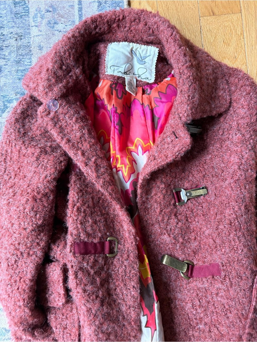 Anthropologie Tabitha coat toggle closure